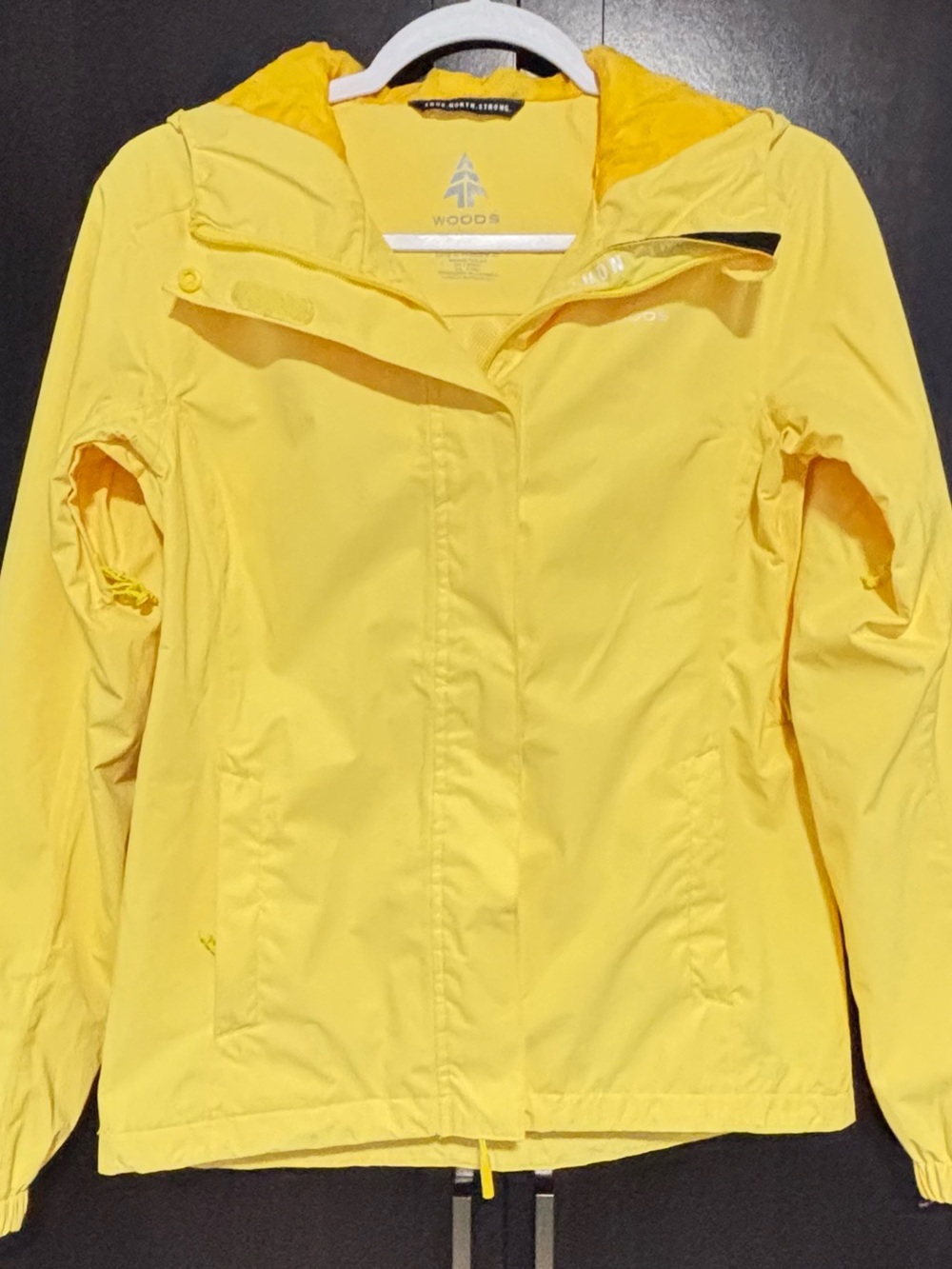Women's Bright Yellow Hooded Ski Jacket